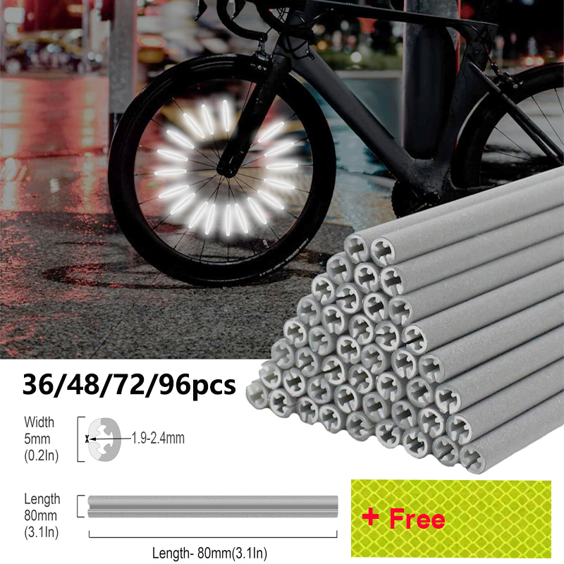 Spoke Reflector Set - 36/48/72/96 قطعة 8 سنتيمتر تكلم عاكسات