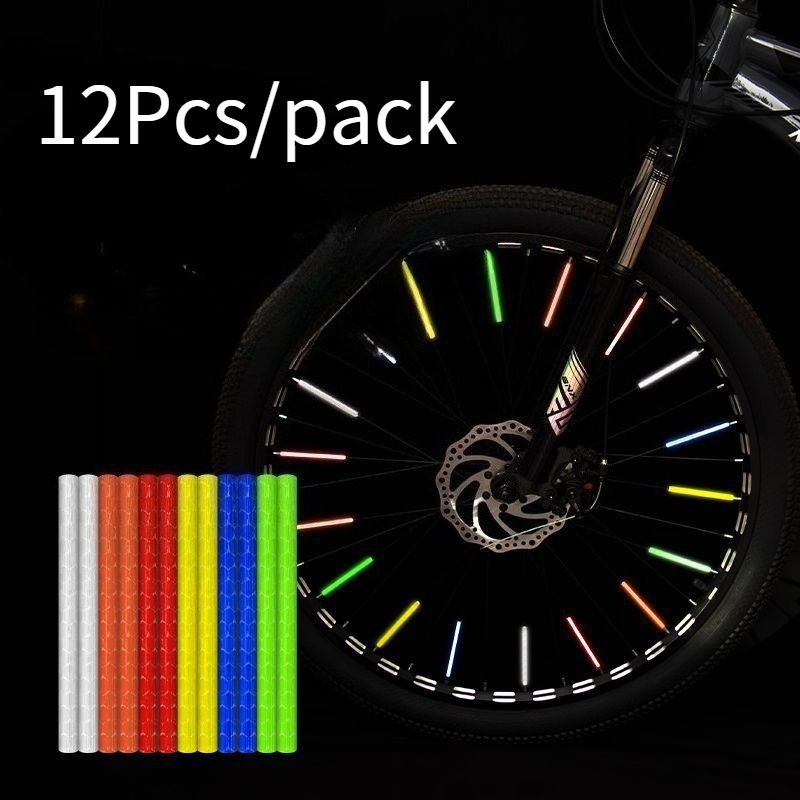 Spoke Reflector Set - 12 قطعة/مجموعة من أنابيب عاكسة تُثبت